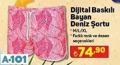 DİJİTAL BASKILI BAYAN DENİZ ŞORTU